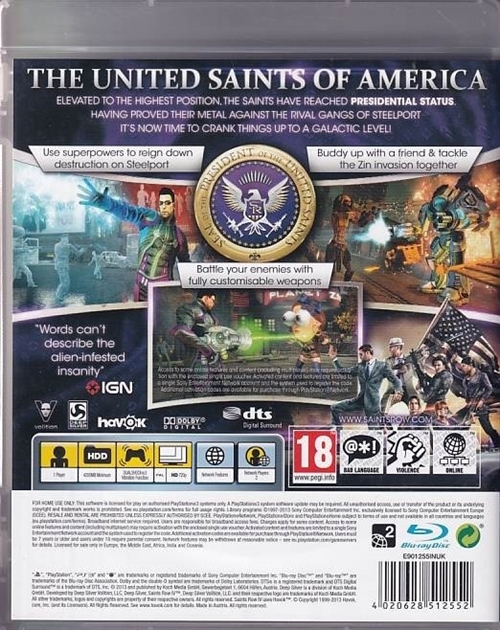 Saints Row IV - PS3 (B Grade) (Genbrug)